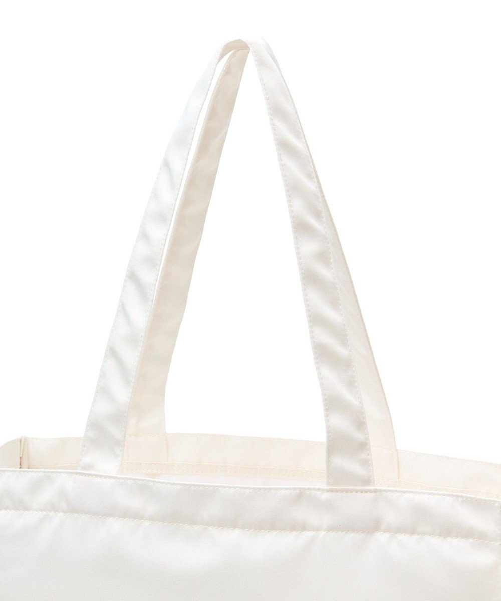 Maison de FLEUR サテンフリルスクエアトートバッグ 