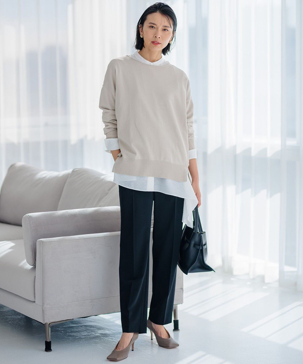 23区 【新色追加/洗える】2WAYストレッチツイル ドロスト パンツ 