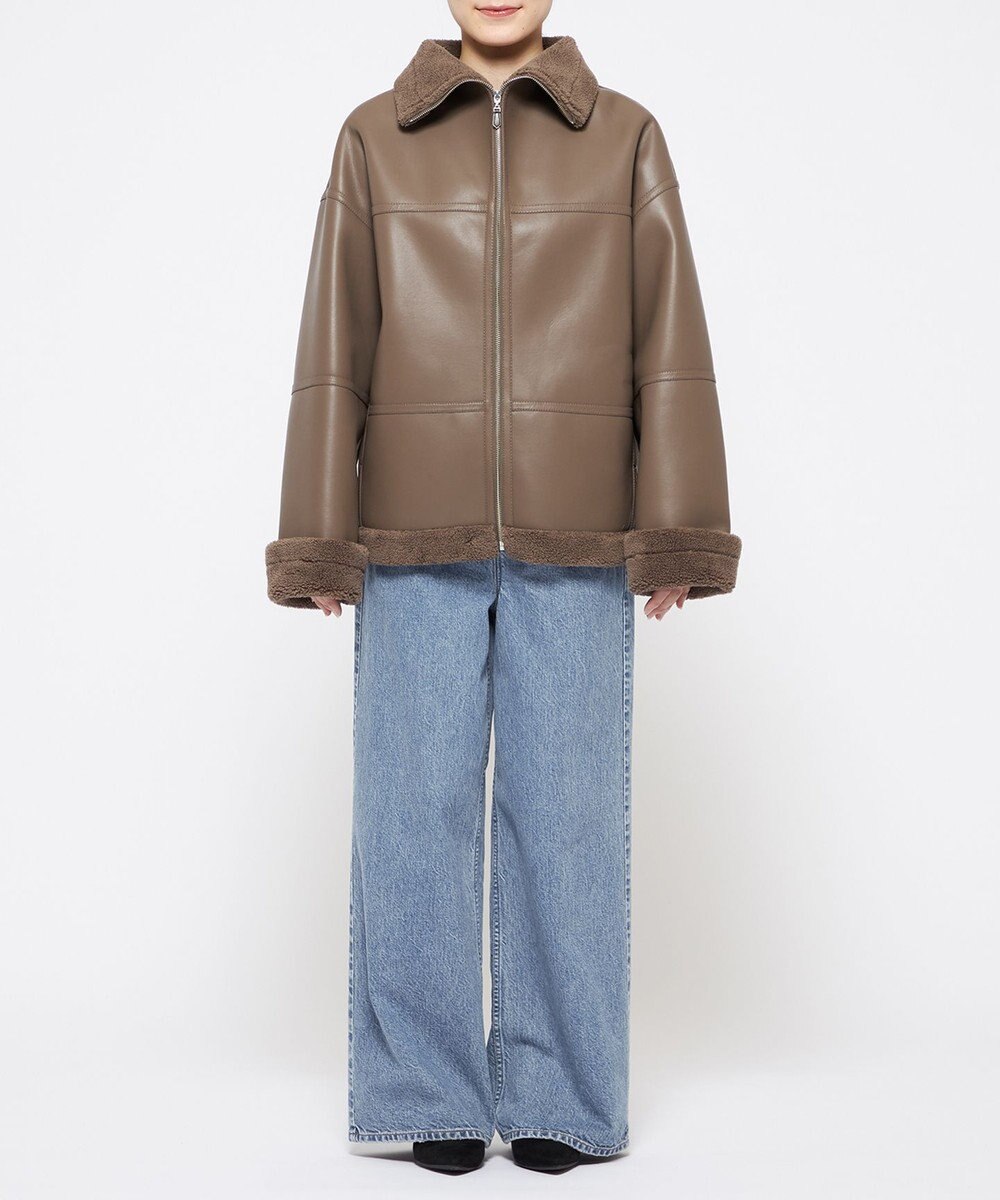 uncrave フェイク ムートン コート（uncrave WHITE） 