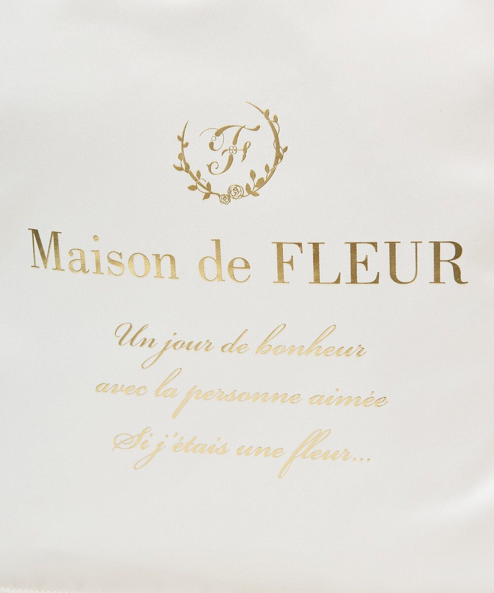 Maison de FLEUR サテンフリルスクエアトートバッグ 