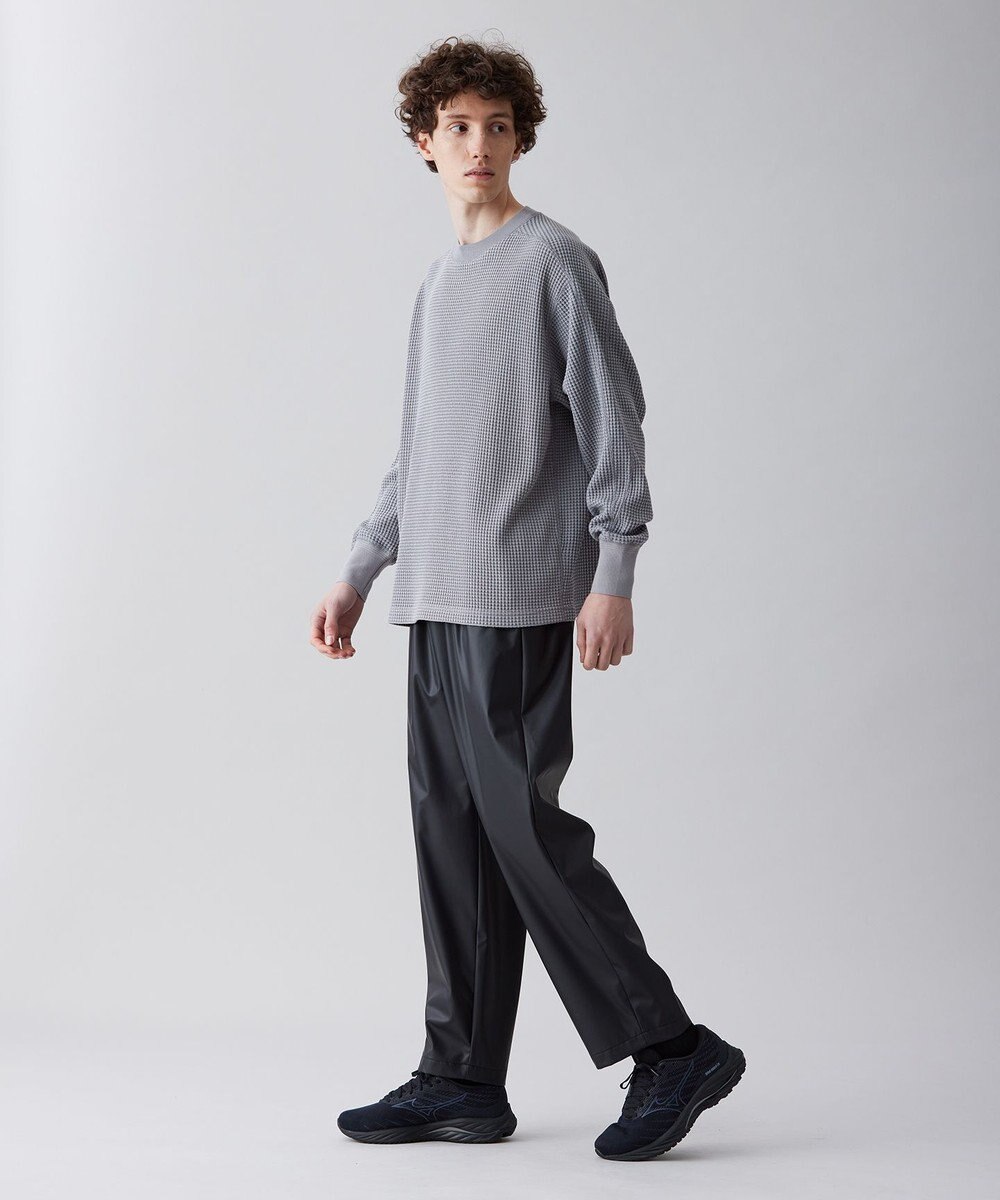 UNFILO MENS 【ストレッチ】レザーライク ワイドパンツ [23年春夏商品] 