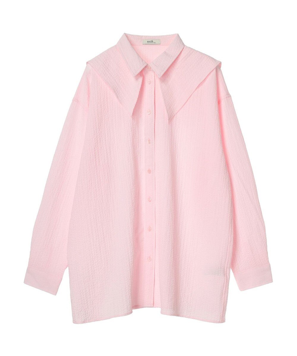 earth music&ecology ダブルカラーシャツ 