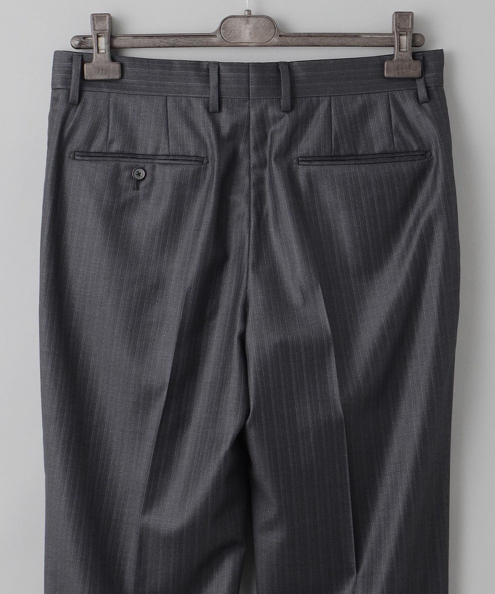 GOTAIRIKU シワになりにくい【御幸毛織/みゆきけおり】Superio160 スーツ_グレーストライプ 