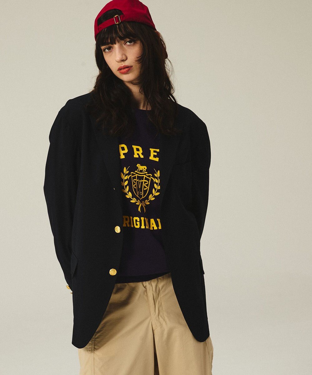 J.PRESS MEN 【J.PRESS ORIGINALS】【UNISEX】Supima Recycle Cotton CREST Logo Sweat 
