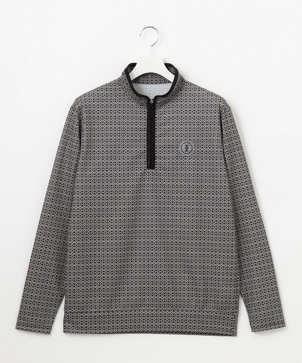23区GOLF 【MEN】サンベールメッシュ モノグラムハーフジップ 