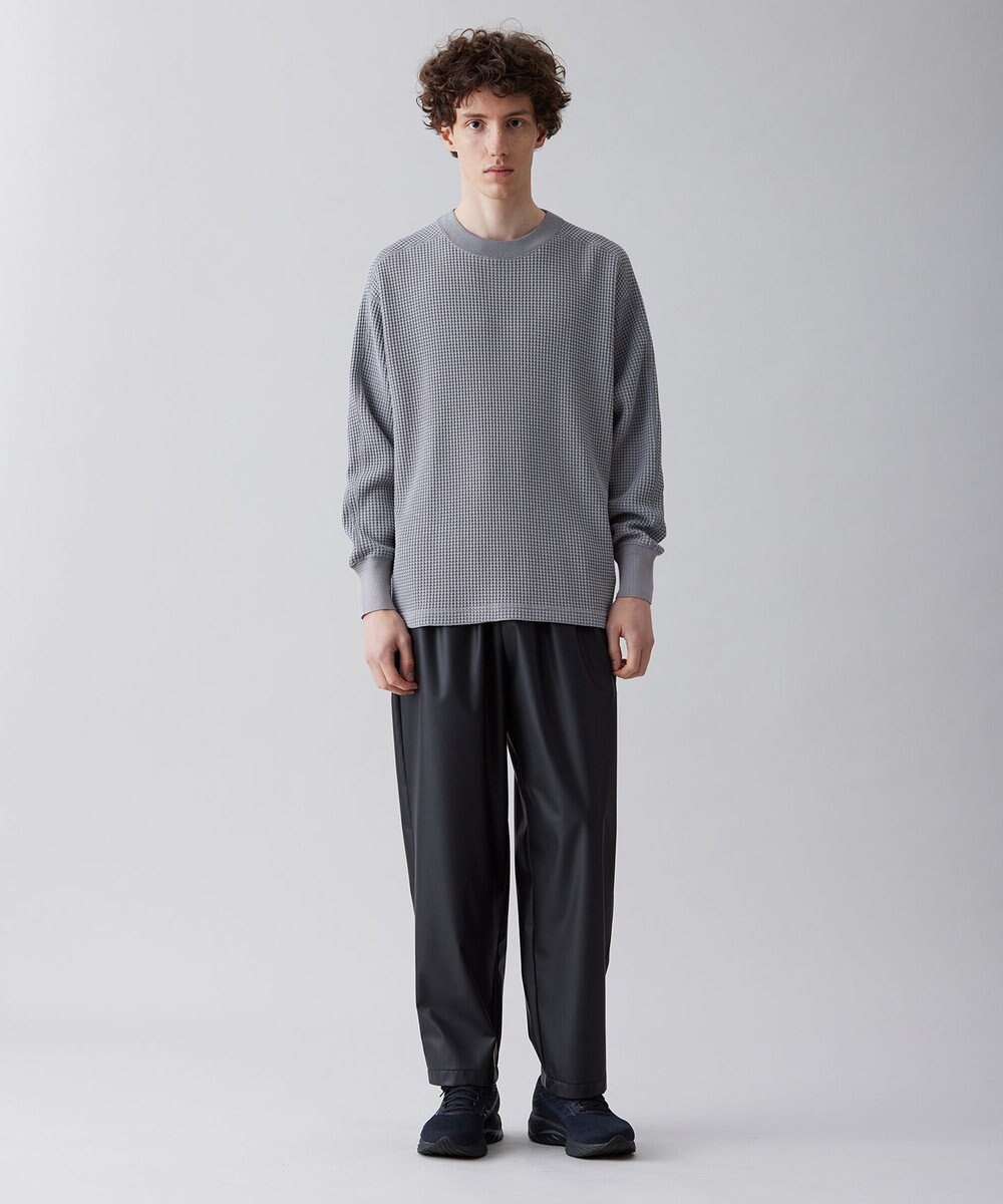 UNFILO MENS 【ストレッチ】レザーライク ワイドパンツ [23年春夏商品] 