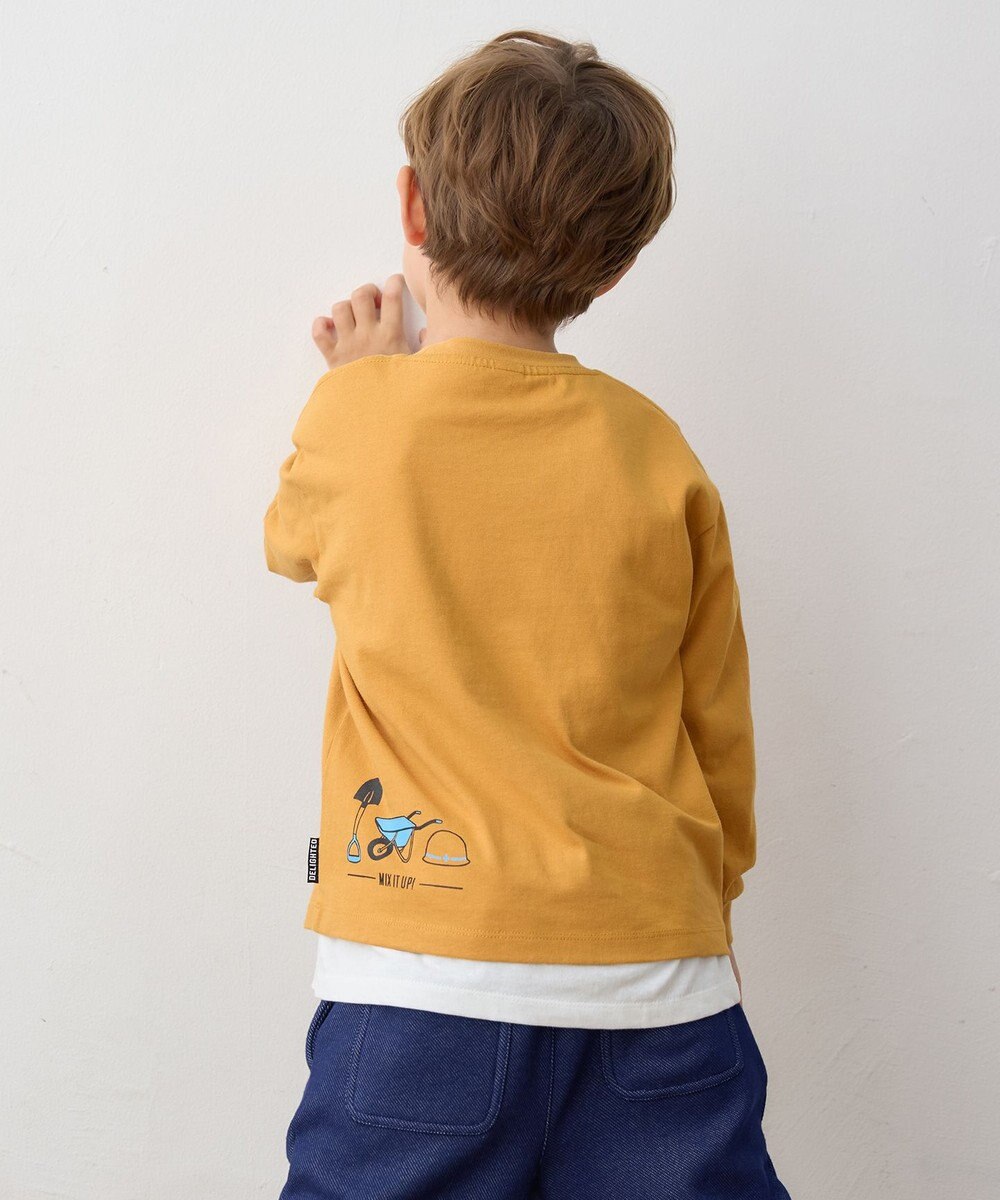 ANY KIDS はたらく車プリント 長袖Tシャツ 