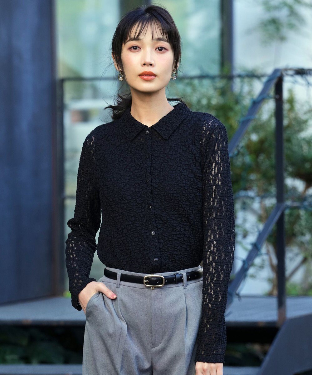 ANY SIS L レース シャツ 