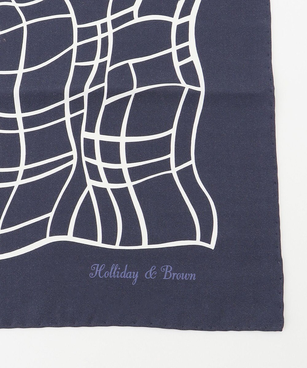 JOSEPH ABBOUD 【イタリア製】ジオメトリックパターンチーフ 