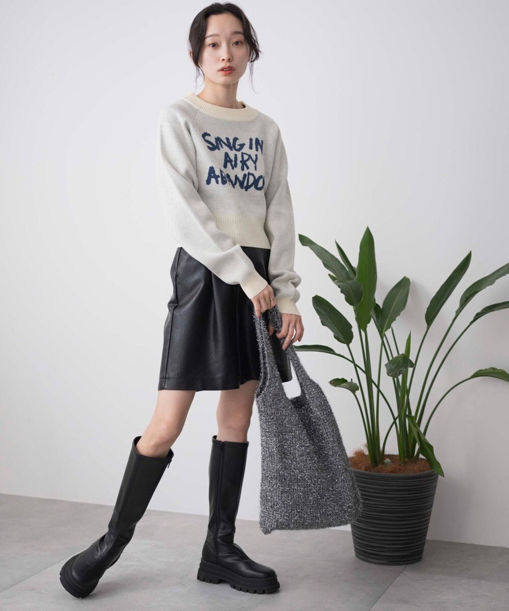 WEGO ジャガードショートニットプルオーバー 