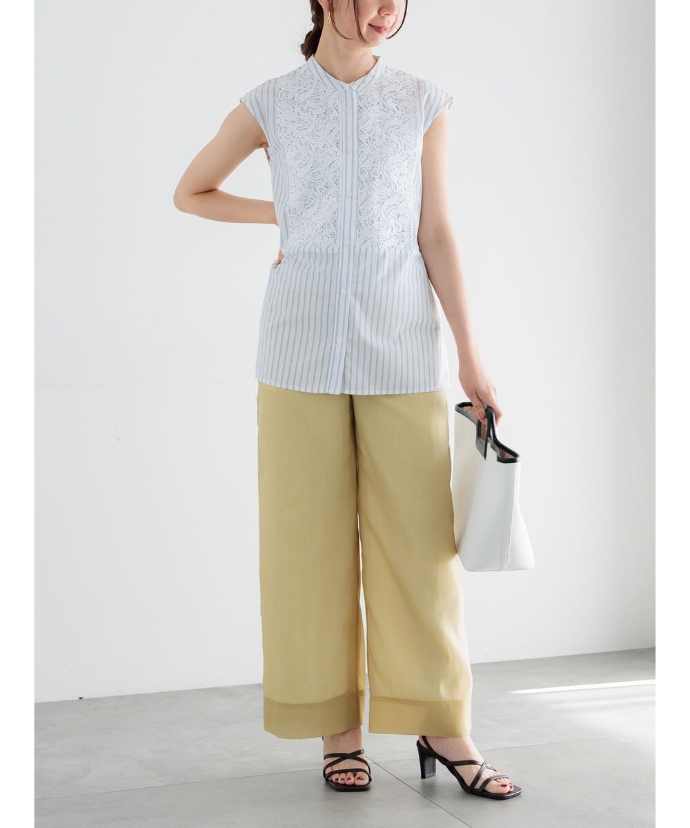 Te chichi リーフレースノースリーブチュニックシャツ 