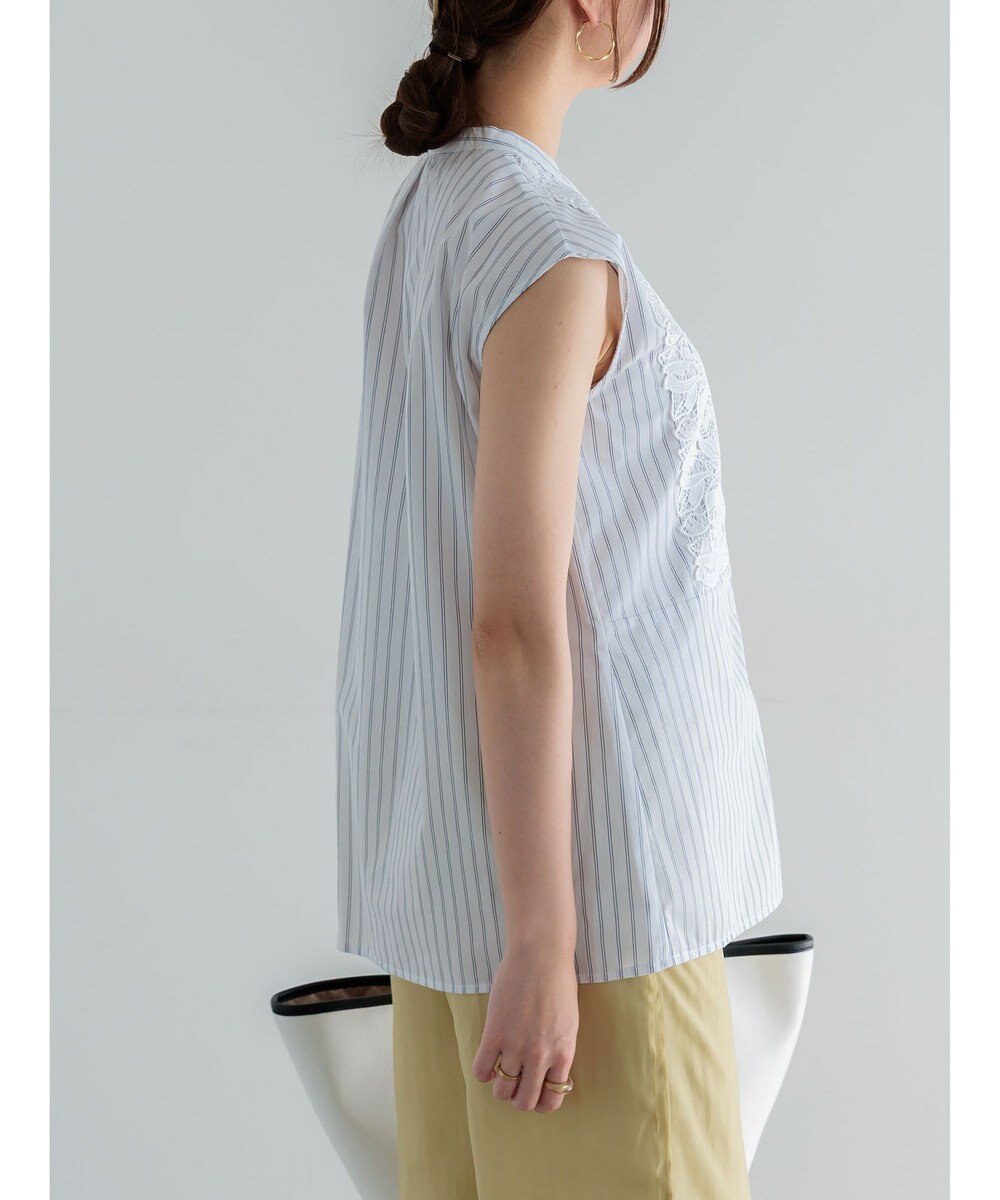 Te chichi リーフレースノースリーブチュニックシャツ 