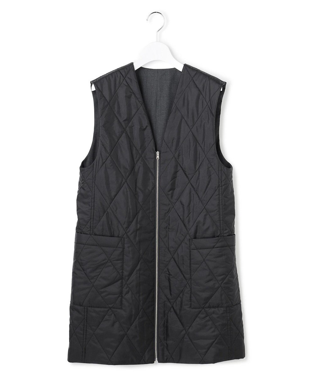 ICB 【洗える・リバーシブル着用可】T/Wツイルキルト リバーシブル パディング ジレ 