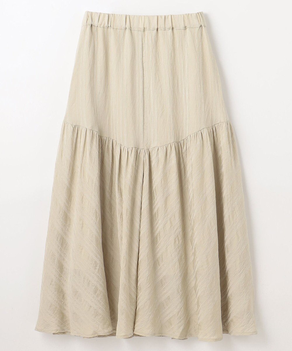 ANY 【ウエストゴム】モールストライプティアードスカート 