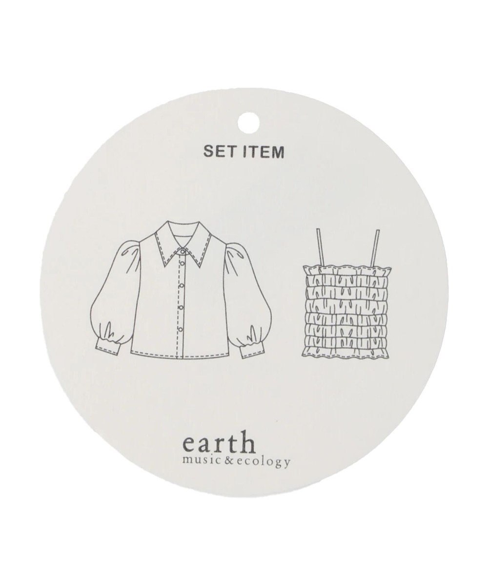 earth music&ecology ＳＥＴ２点シアークロップドシャツ×シャーリングタンク 