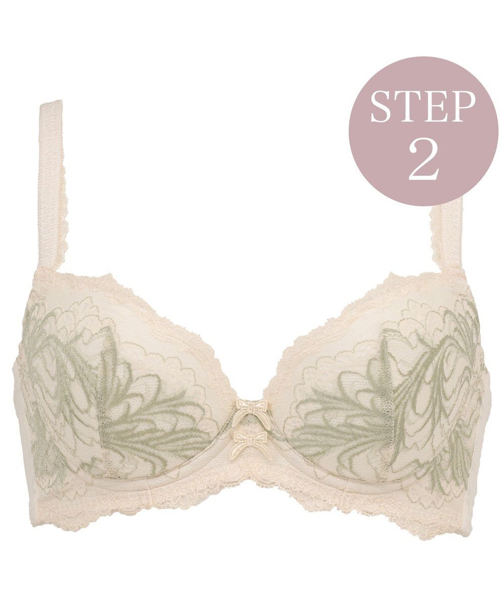 BRADELIS New York 【BRADELIS New York/ 育乳補整ブラ・STEP2 寄せる】ローズステップ2ブラ24A1  谷間を作ってキープする補正ブラ 