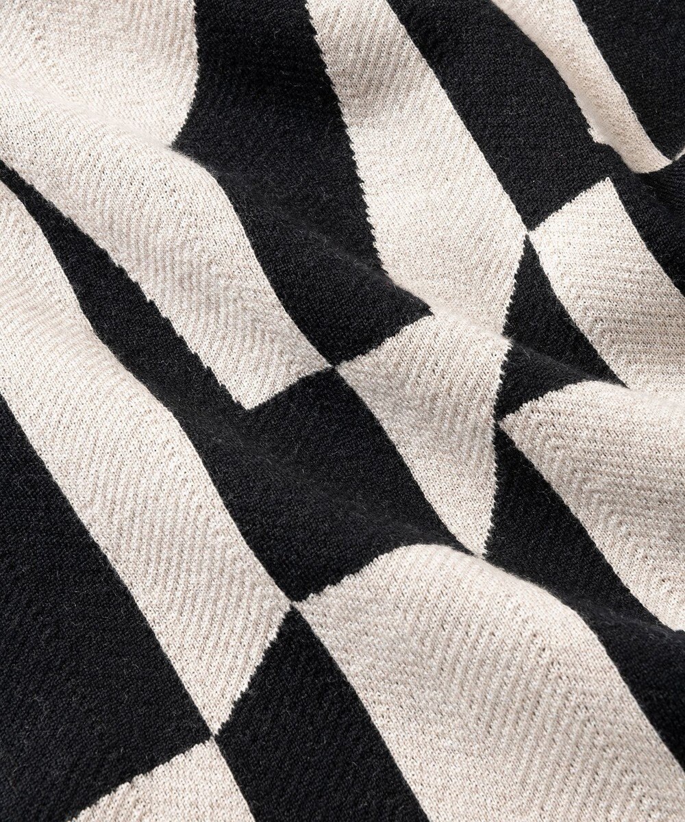 TRICOTE GEOMETRIC HERRINGBONE REBERSIBLE SCARF / キカヘリンボーンリバーマフラー 