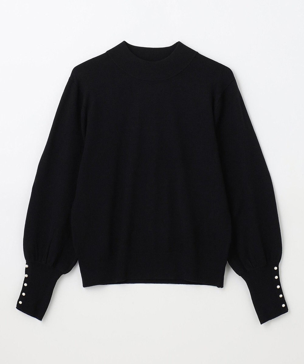 ANY 【洗濯機可/吸湿発熱】パフスリーブパールニット 