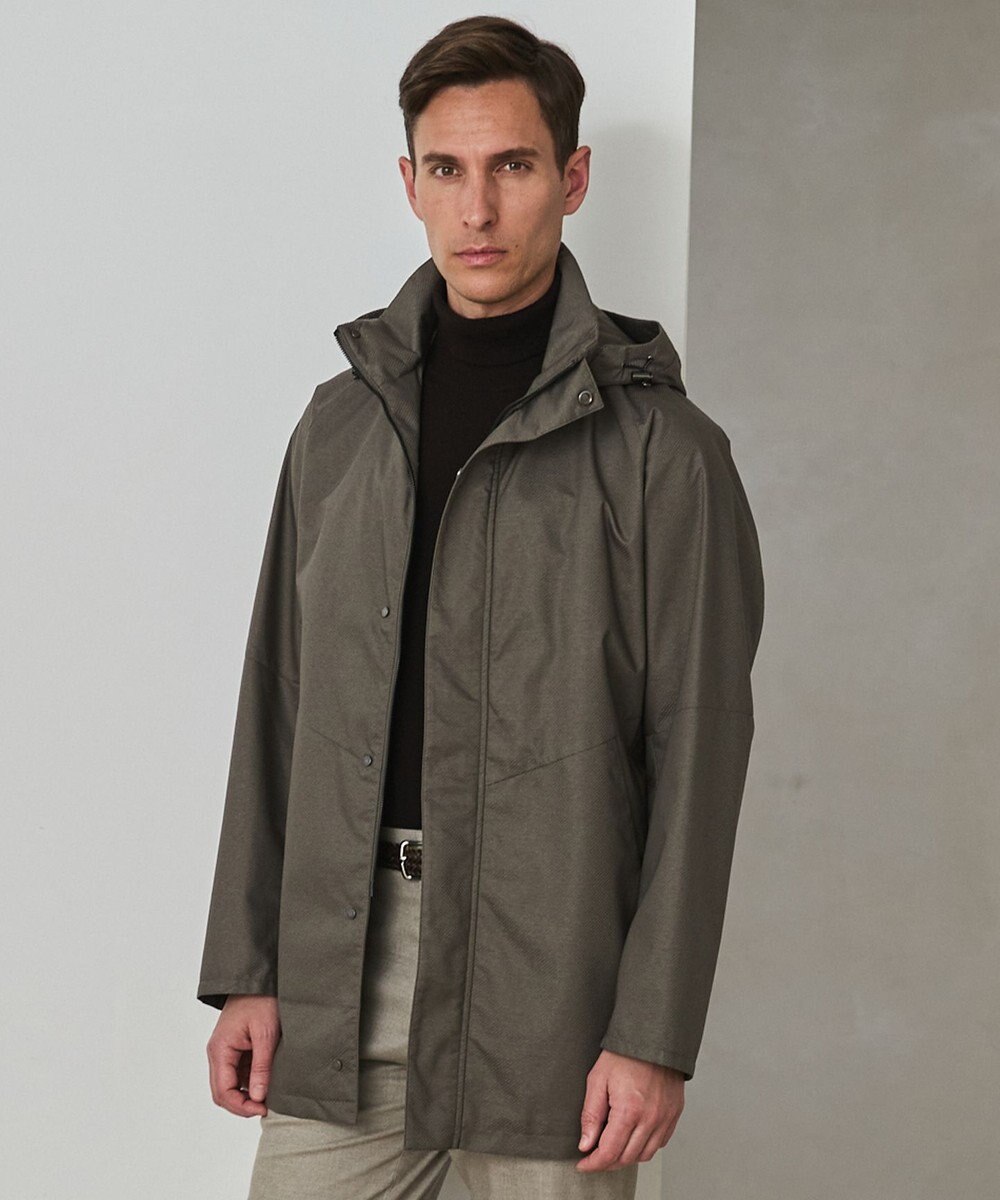 GOTAIRIKU 25年新作/3シーズン対応【仕事で着用可】メランジカルゼ フーデッドブルゾン_無地 