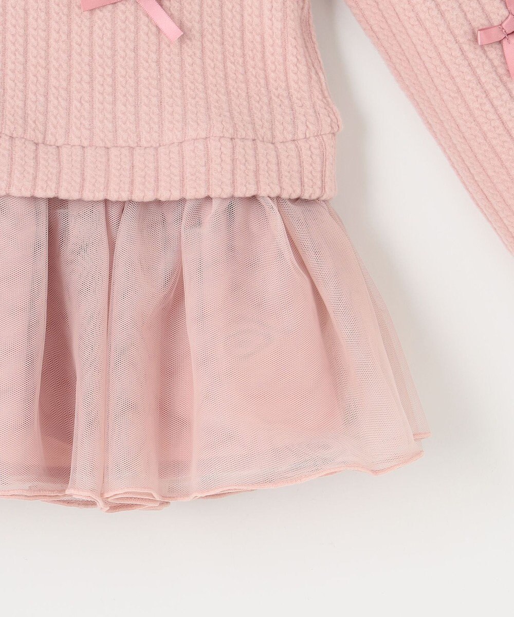 ANY KIDS ふくれジャガードリボンチュニック 