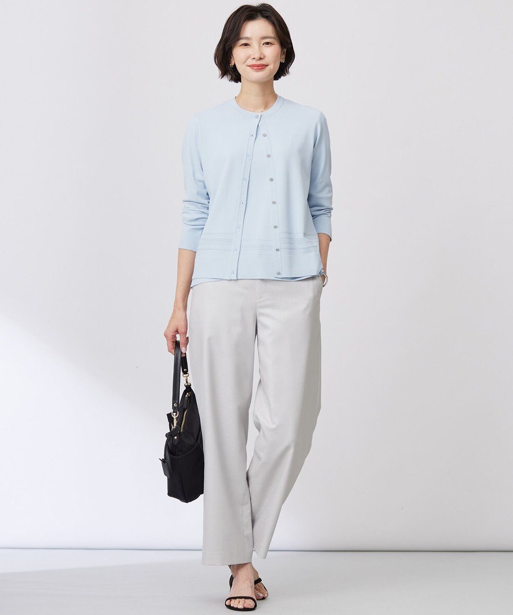 J.PRESS LADIES S 【洗える】RAYON ELITE STRETCH クルーネック カーディガン 