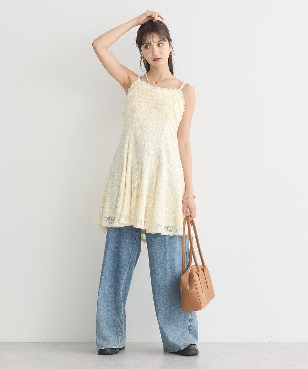 earth music&ecology ハイウエストデニムパンツ 