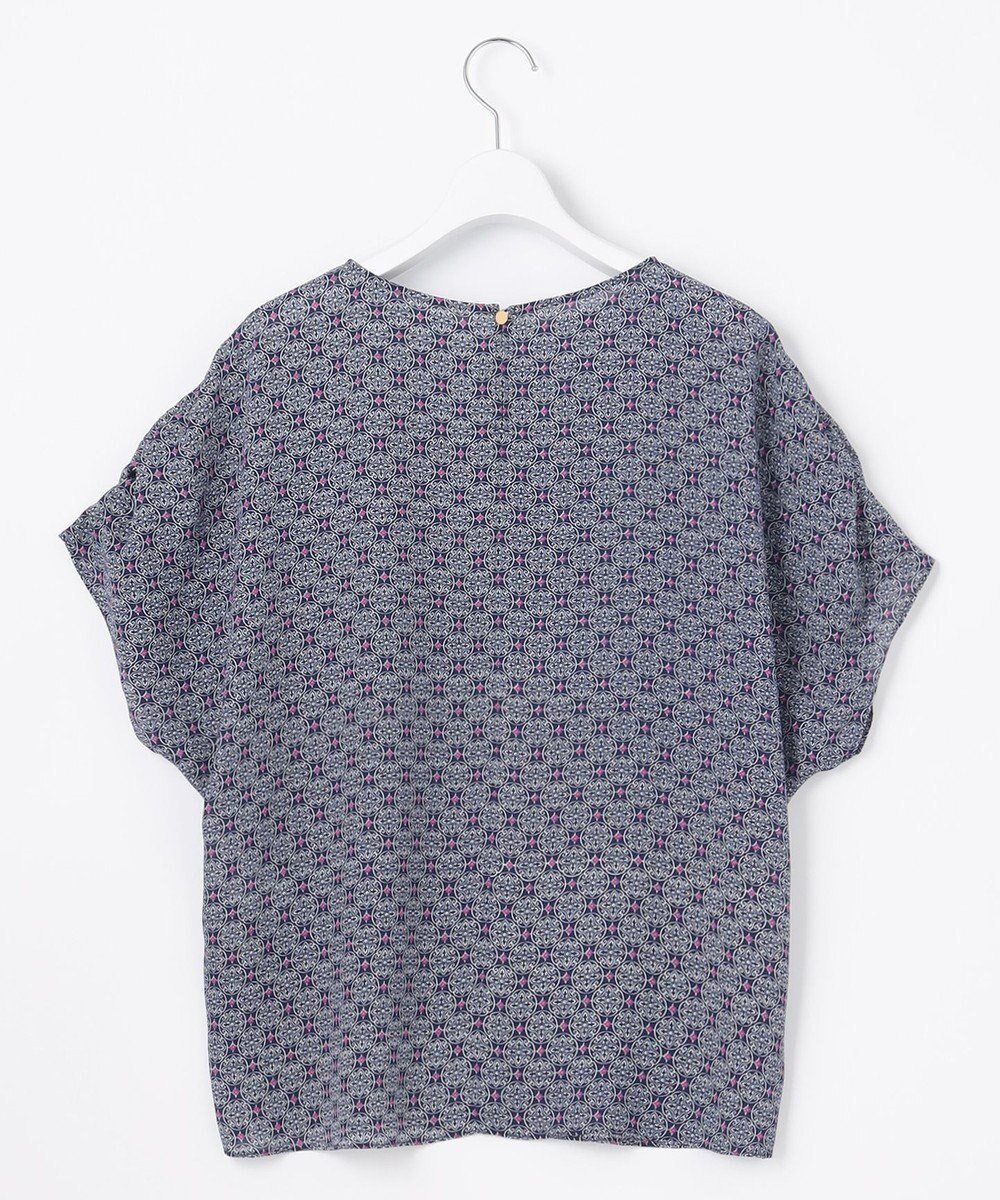 自由区 【洗える・XSサイズあり】アラベスクプリント ブラウス 