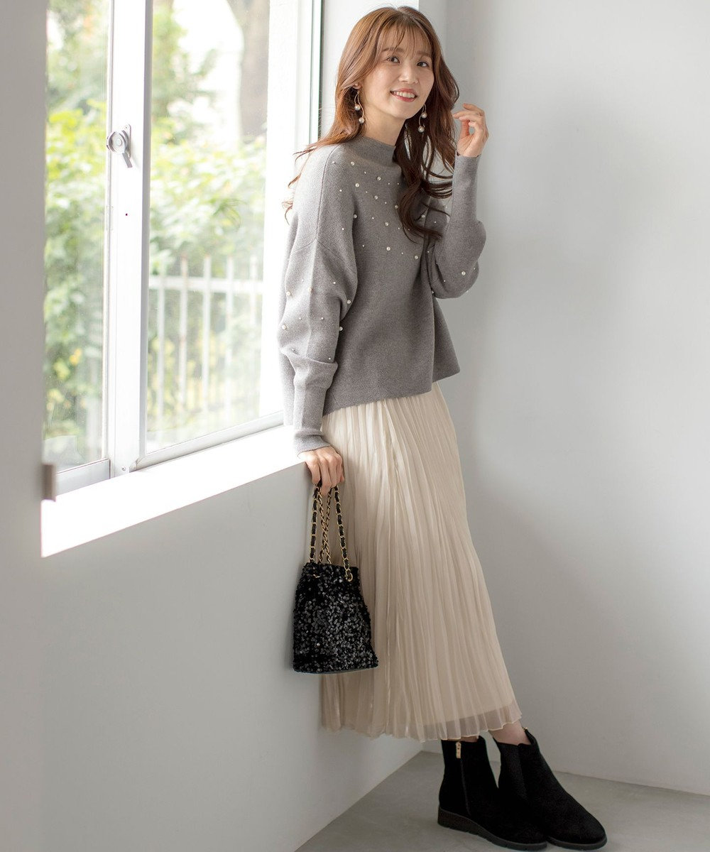 ANY SIS 【洗える】オーロラプリーツ スカート 