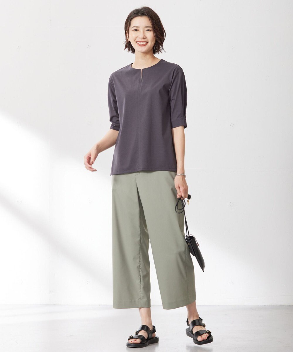 J.PRESS LADIES L プレーティングジャージー ブロッキング カットソー 