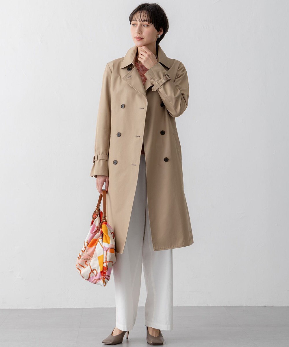 23区 【撥水加工】エアータンブラー TCギャバジン ロング トレンチコート 