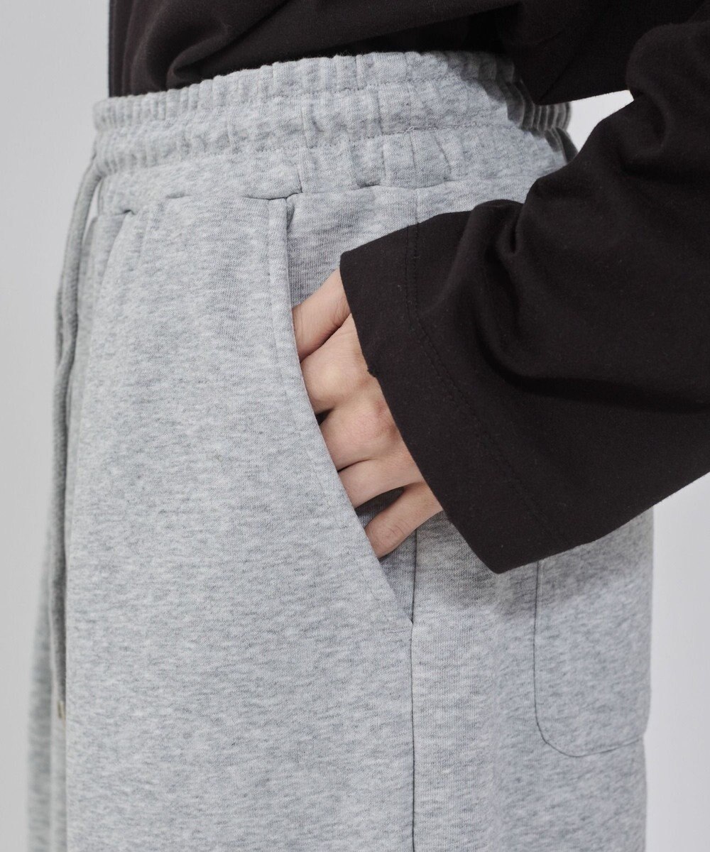 WEGO 【ウエストゴム/MLサイズ展開/ユニセックス着用ITEM】ボンディングワイドスウェットパンツ 