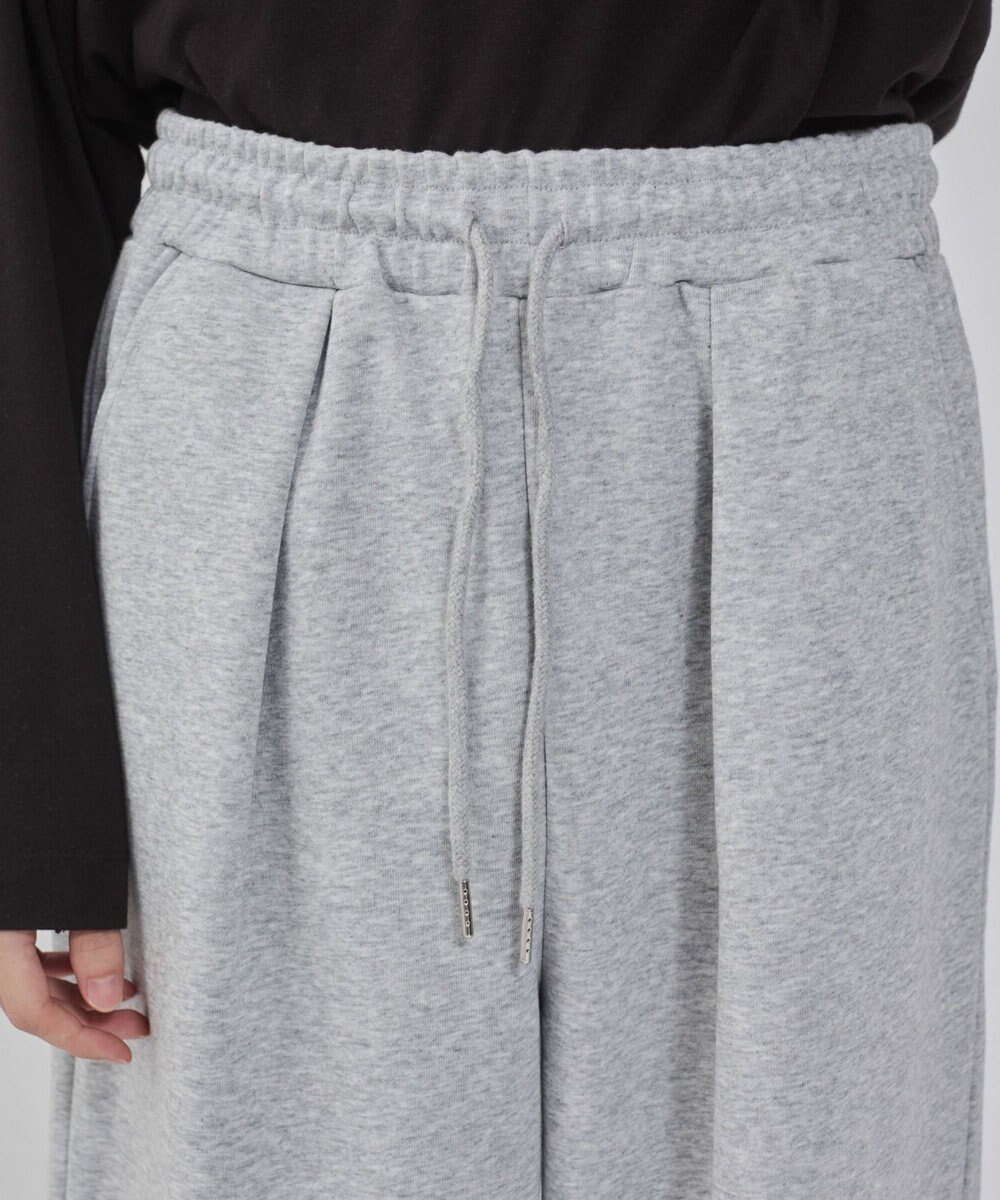 WEGO 【ウエストゴム/MLサイズ展開/ユニセックス着用ITEM】ボンディングワイドスウェットパンツ 