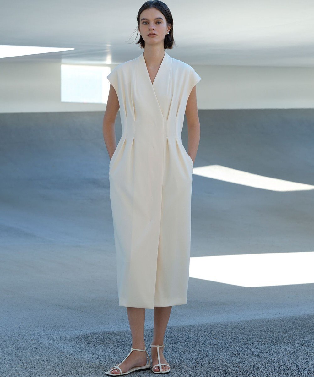 23区 【エステータ】マットクレープジョーゼット ワンピース 