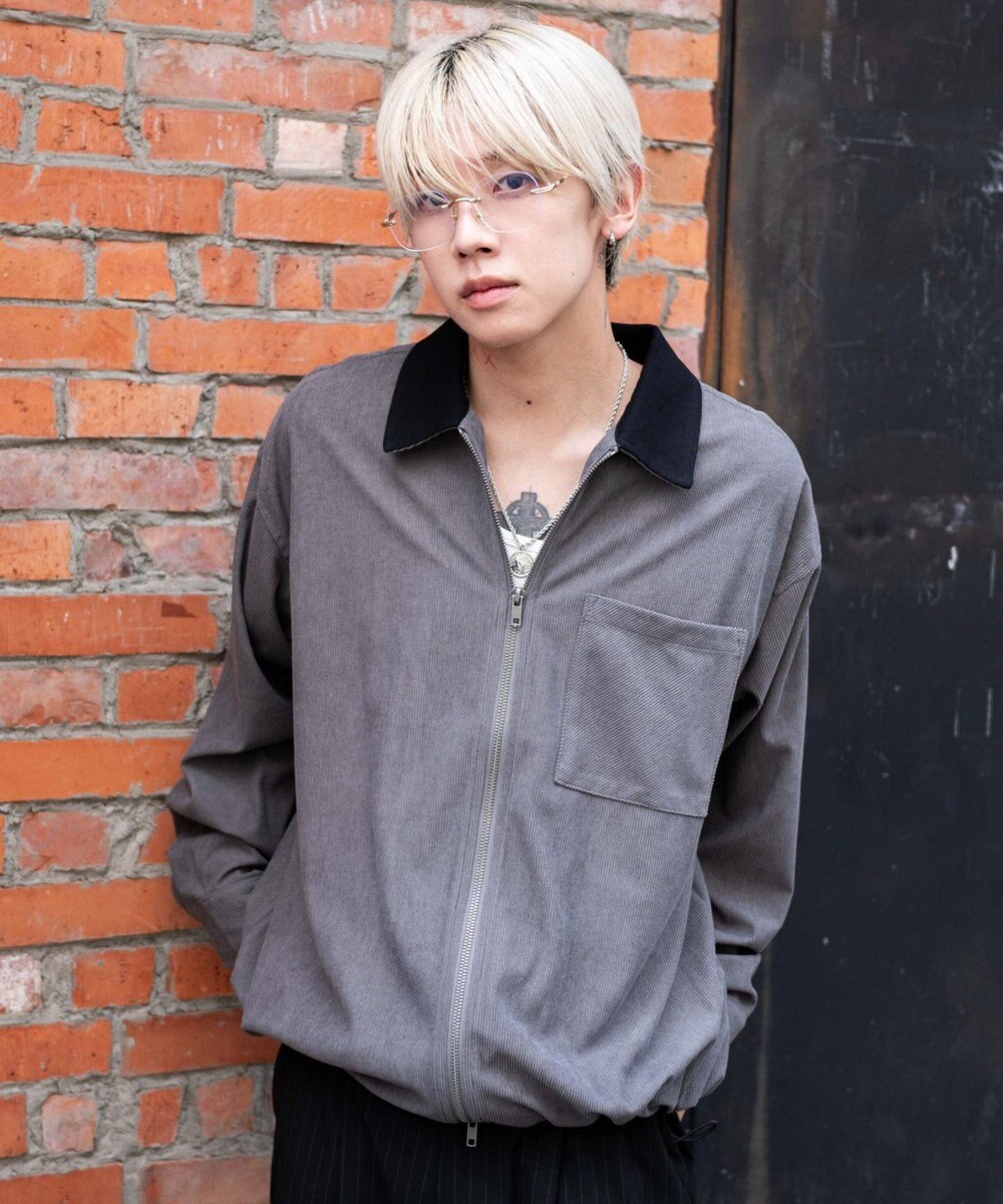 WEGO 【ユニセックス着用ITEM/MLサイズ展開】コーデュロイシャツジャケット 