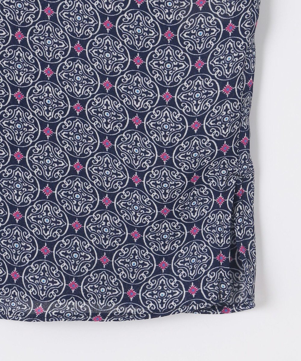 自由区 【洗える・XSサイズあり】アラベスクプリント ブラウス 