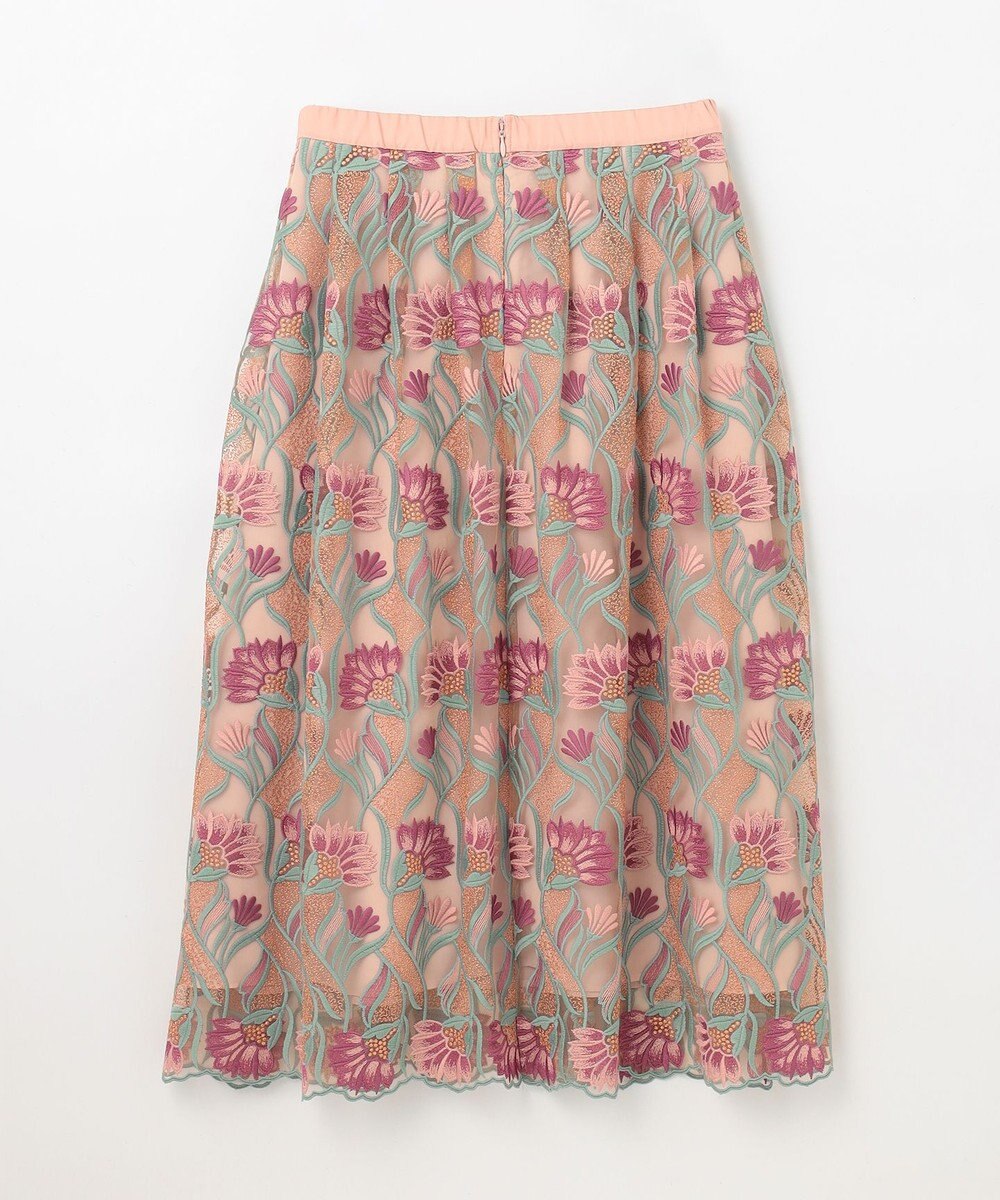 GRACE CONTINENTAL フラワー刺繍チュールスカート 