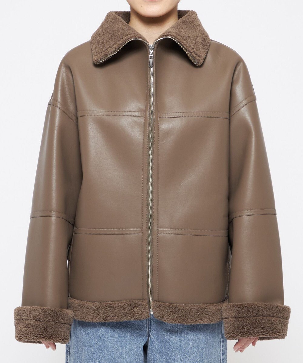 uncrave フェイク ムートン コート（uncrave WHITE） 