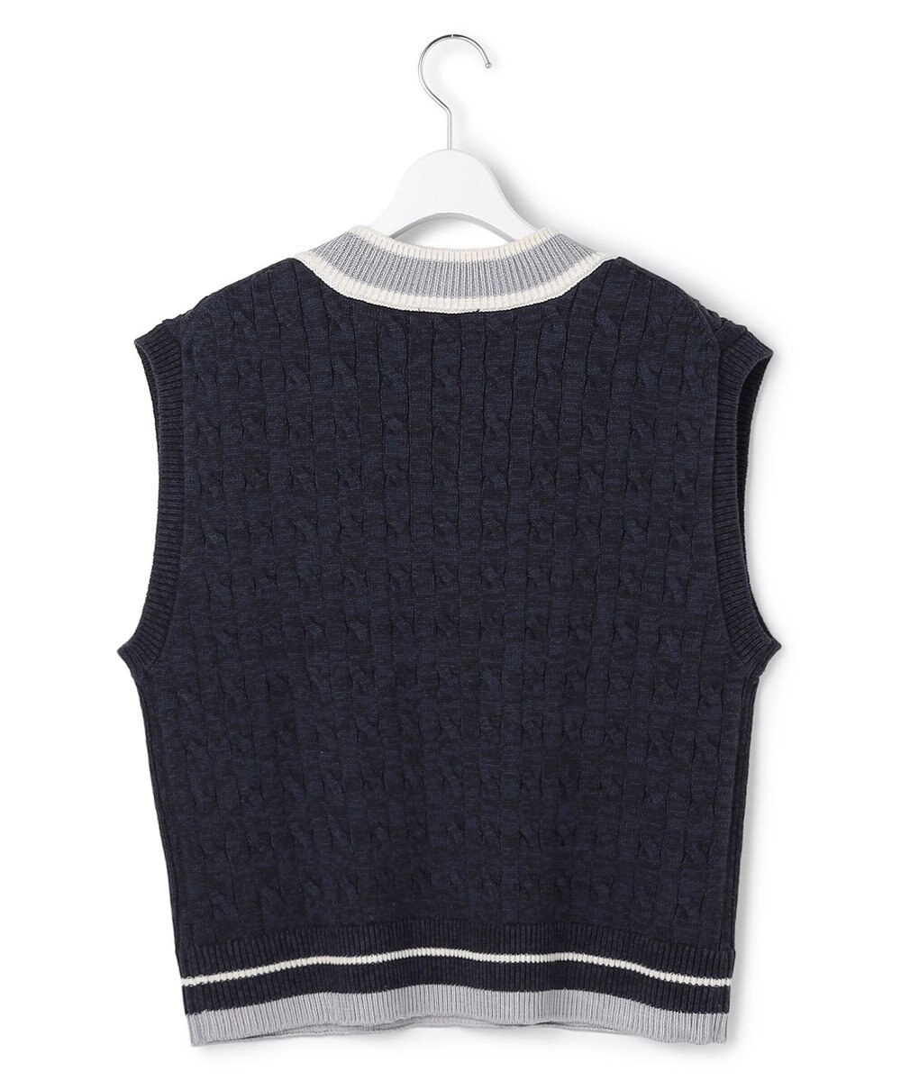 J.PRESS YORK STREET 【WOMEN】ケーブルチルデン ニットベスト 