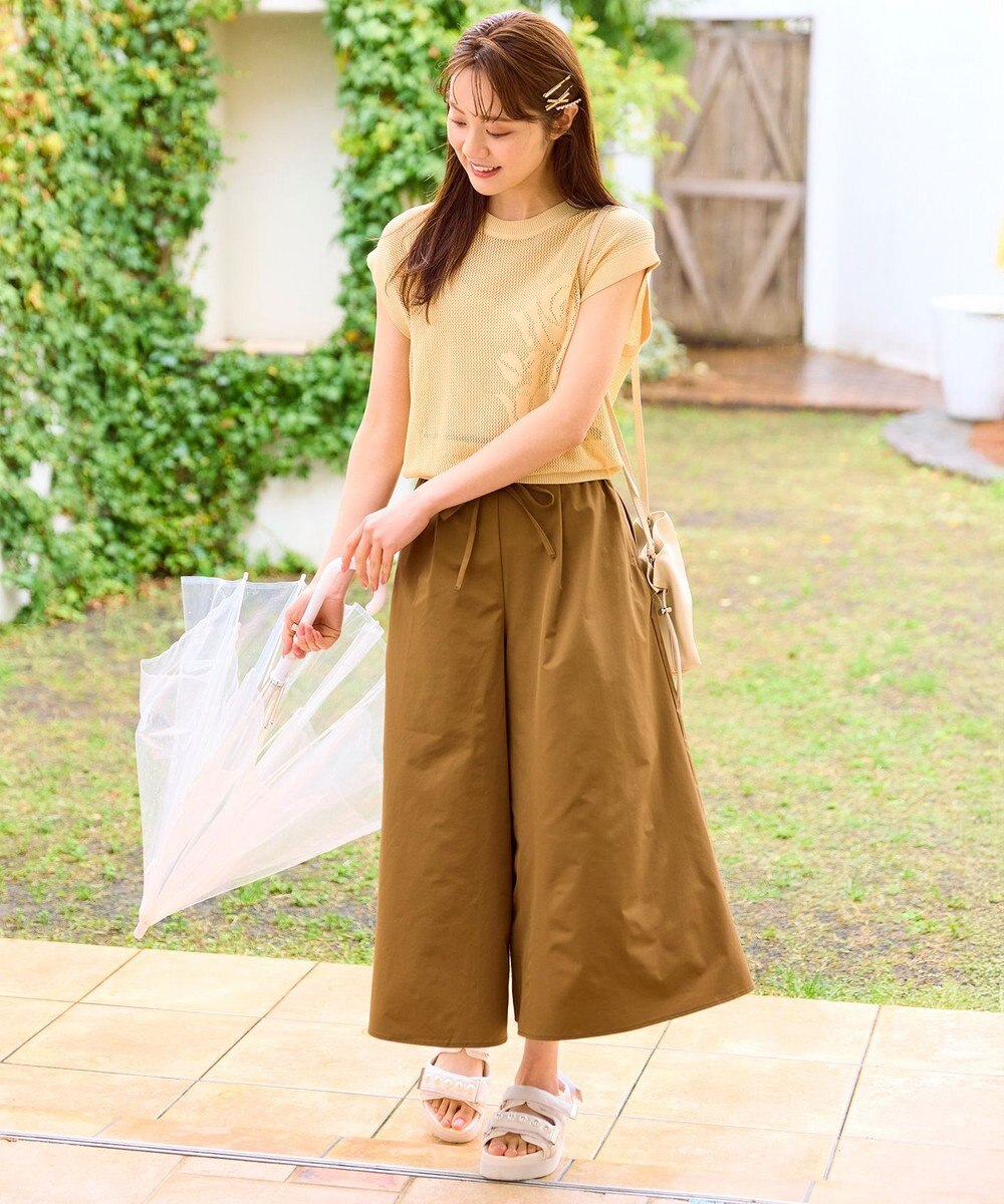 Feroux 【洗える・撥水】レースアップガウチョ 