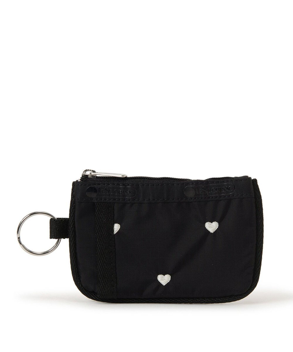 LeSportsac KEY CARD HOLDER/レッド/ホワイトハートEMB 