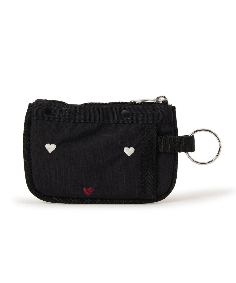 LeSportsac KEY CARD HOLDER/レッド/ホワイトハートEMB 