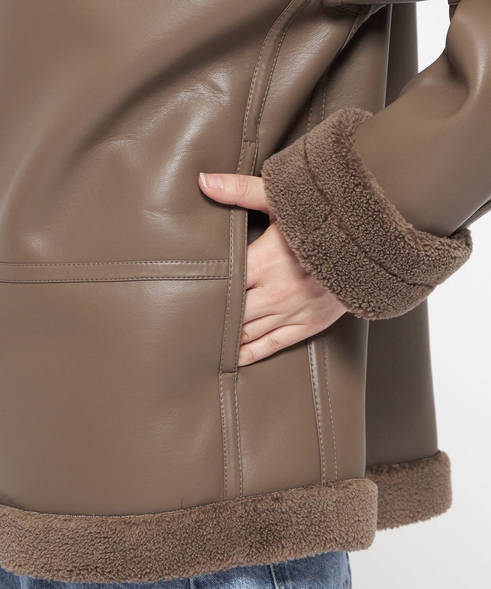 uncrave フェイク ムートン コート（uncrave WHITE） 