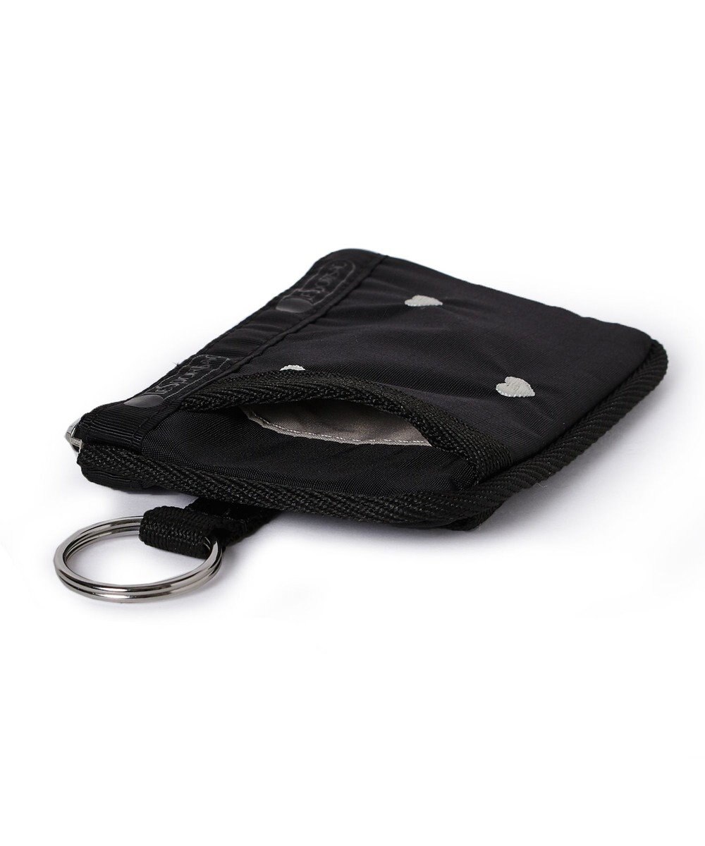 LeSportsac KEY CARD HOLDER/レッド/ホワイトハートEMB 