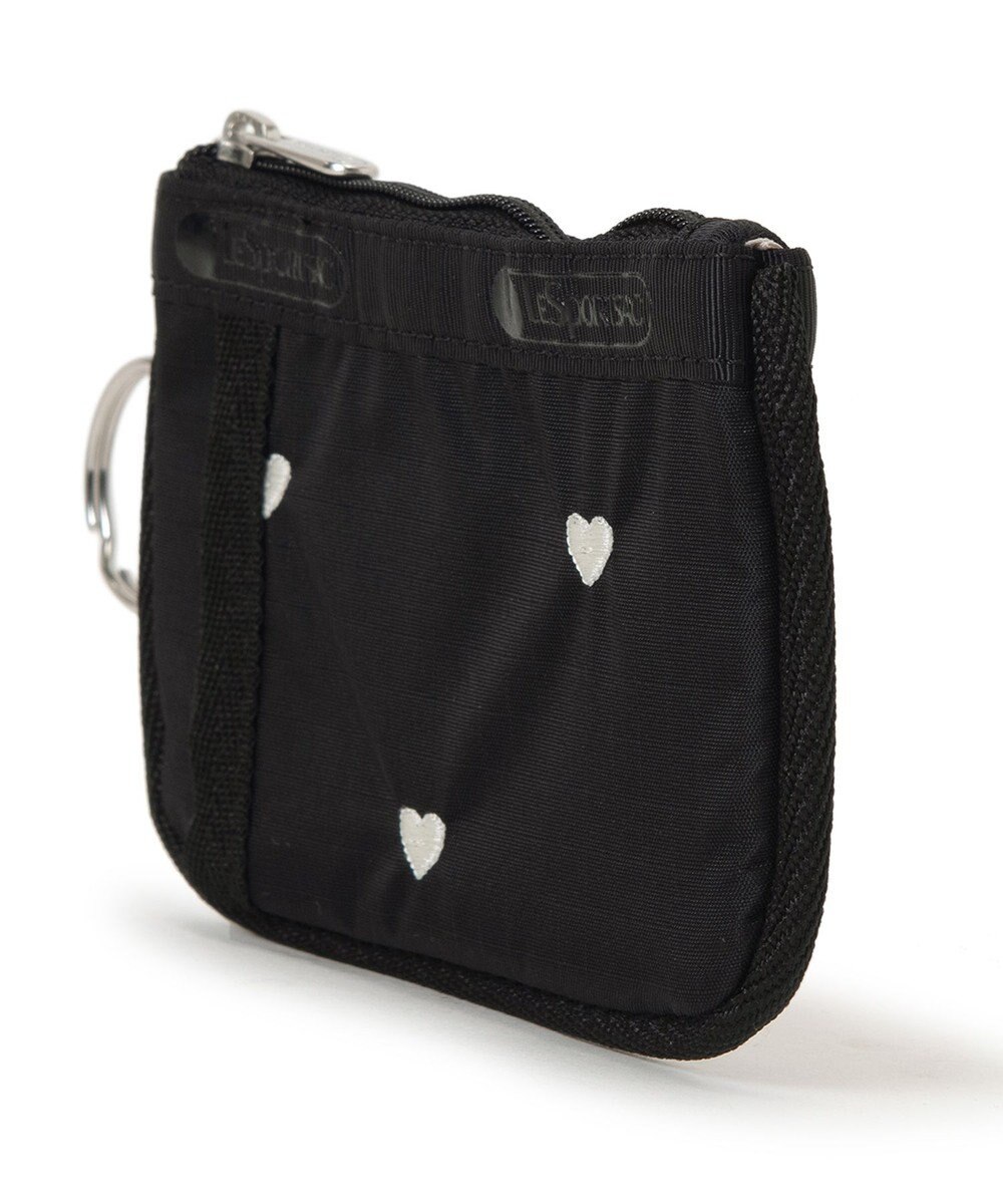 LeSportsac KEY CARD HOLDER/レッド/ホワイトハートEMB 