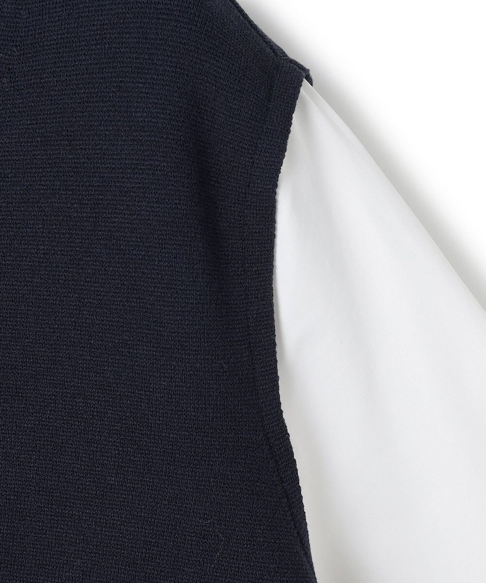 ICB L 【洗える】 クロスコンビ ニットワンピース 