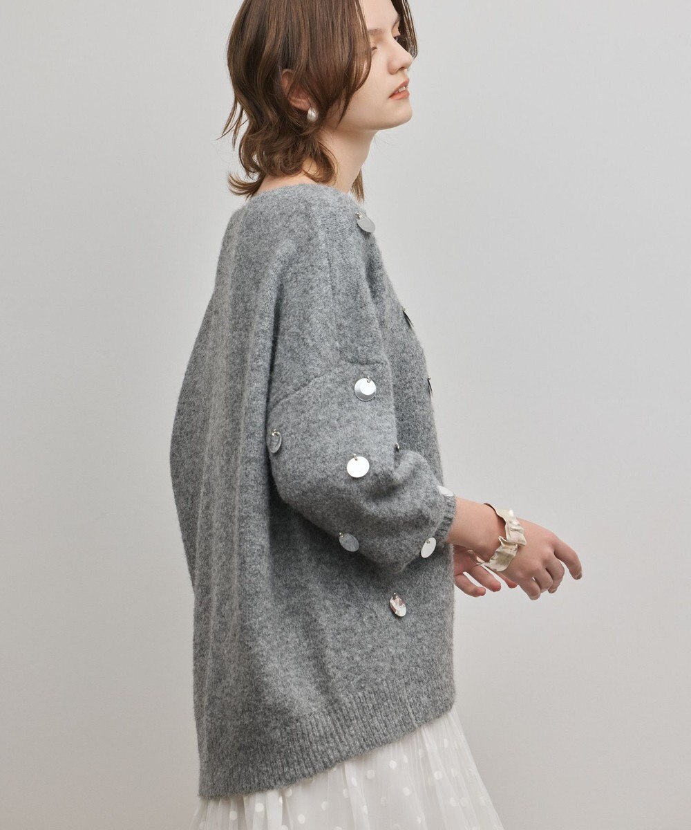 GRACE CONTINENTAL スパンコールニットトップ 