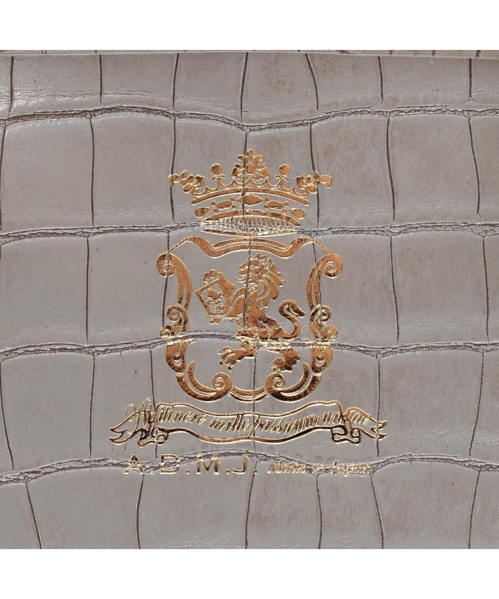 A.D.M.J. 【牛革】クロコ型押しヘリ巻きボストン23cm 