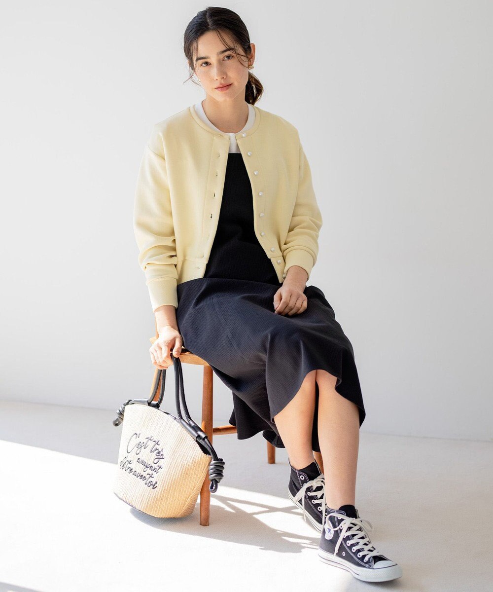 組曲 【肩ひも調整可】ドビーピケ キャミワンピース 