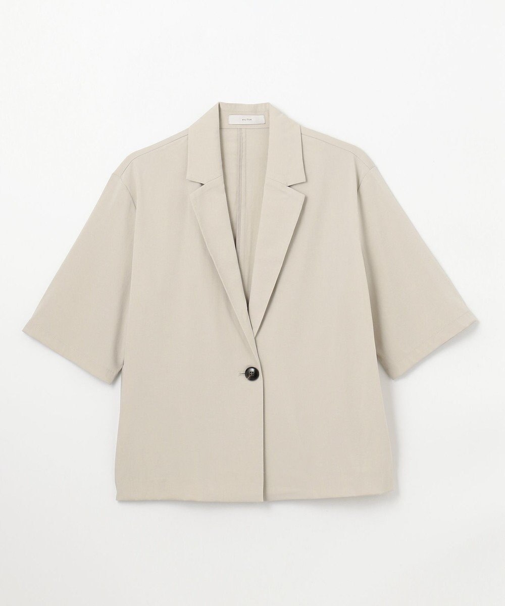 ANY L 【洗濯機可/接触冷感/UVケア】清涼リラックス半袖ジャケット 