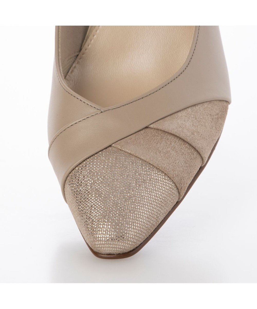 Riz raffinee <Riz raffinee>異素材ポインテッドトゥコンビパンプス 